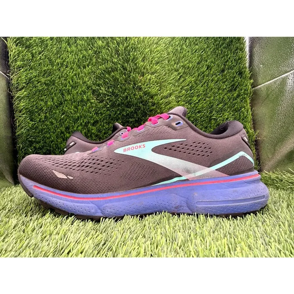 Brooks Ghost 15 1203801B079 Athletic Sneakers Women's 9B Black Mesh Road Running
